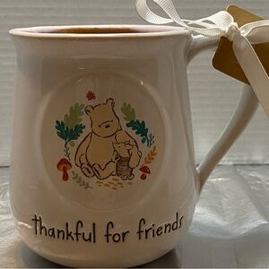 Rae Dunn Pooh and Piglet Thankful for Friends Mug - White and Multicolor